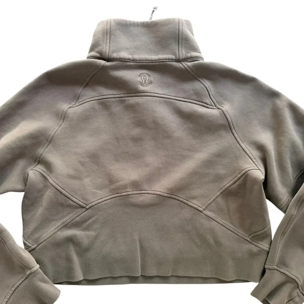 Lululemon Scuba Oversized Funnel Neck Sweatshirt Rover Tan Beige Size M/L Fleece